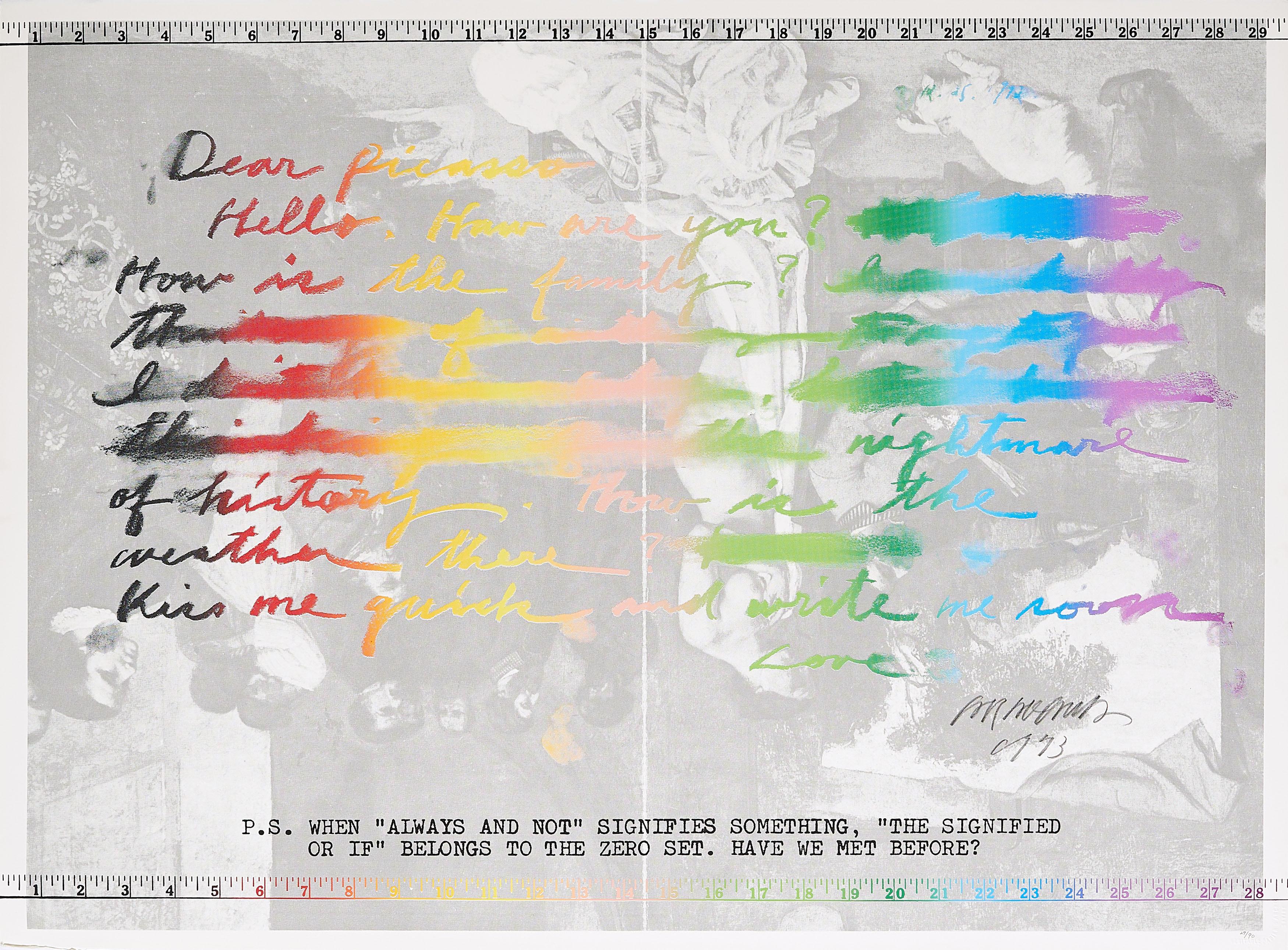 Shusaku Arakawa - Bonjour Picasso (Aus: Hommage à Picasso).