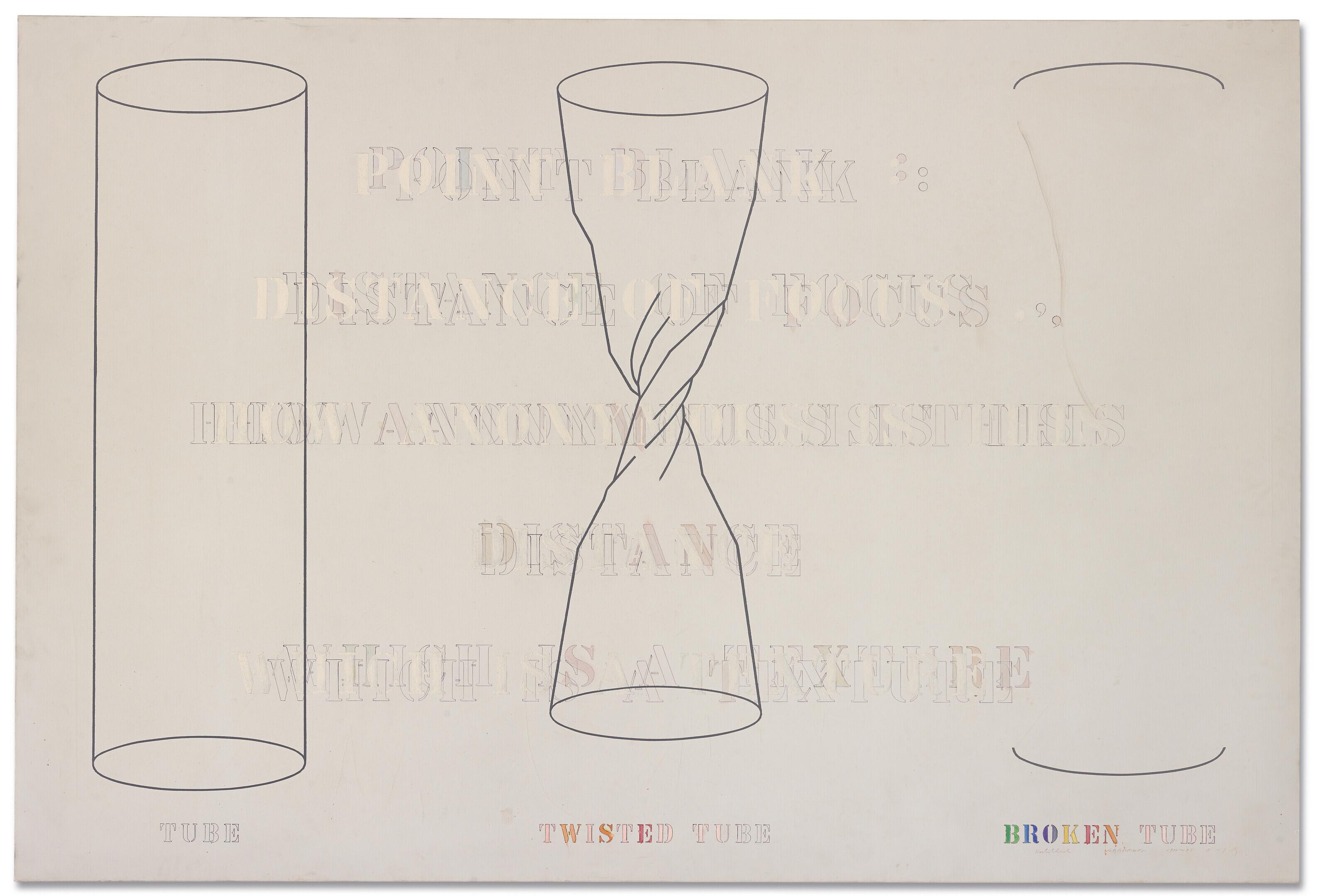 Shusaku Arakawa - Untitled (Tube Twisted Tube Broken tube)