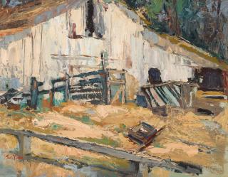 Si Chen Yuan - The Barn; Harbor Study (double-sided)