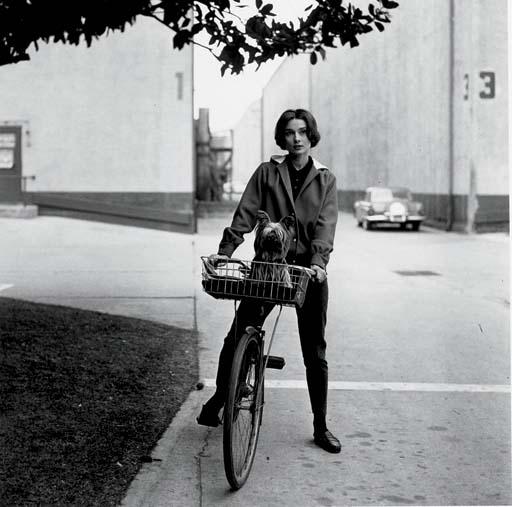 Sid Avery - Audrey Hepburn on her Bike at Paramount Studios, 1957