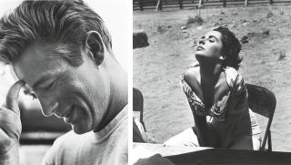 Sid Avery - James Dean on the set of Rebel Without a Cause, for Photo Play, 1955; and Elizabeth Taylor on the set of Giant, Marfa, Texas, 1956