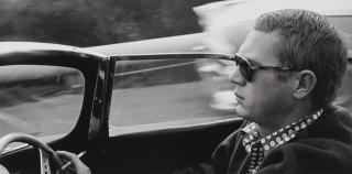 Sid Avery - Steve McQueen Driving his XK-SS Jaguar Through Nichols Canyon in the Hollywood Hills, 1960