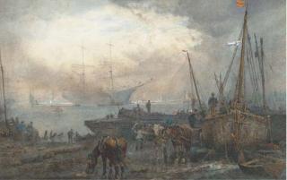 Sidney Goodwin - Unloading At Dusk