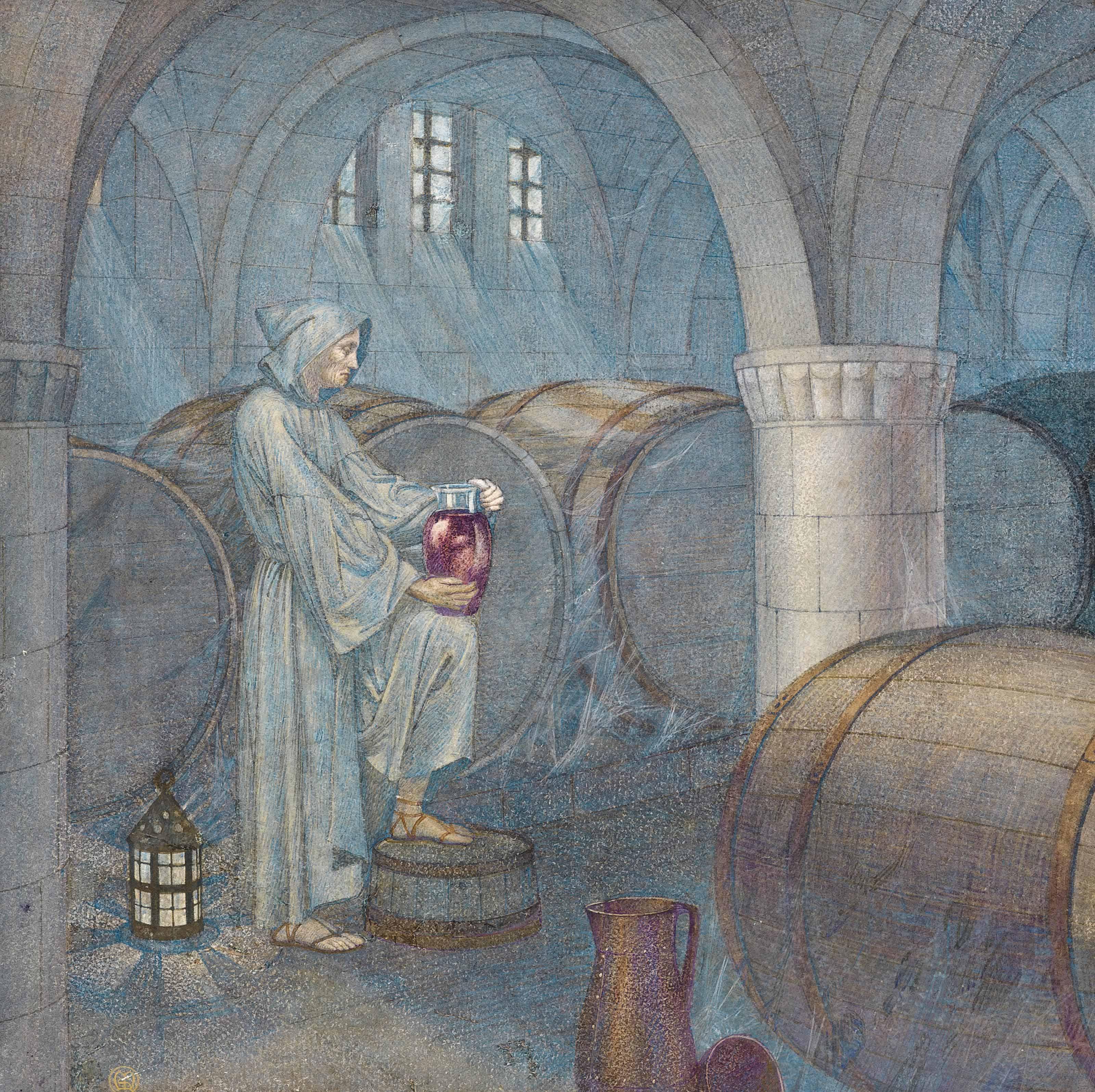 Sidney Harold Meteyard, R.B.S.A. - An illustration to Longfellow\'s The Golden Legend: \