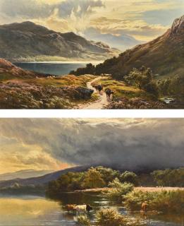 Sidney Richard Percy - At Killin, Perthshire; Glen Coe, Argyllshire, A Pair