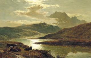 Sidney Richard Percy - Cattle At The Edge Of A Lake, Traditionally Identified As Broadford, Isle Of Skye