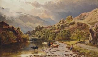 Sidney Richard Percy - Clouds Clearing Over The River Conwy, Wales