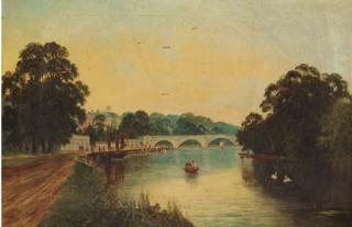 Sidney Yates Johnson - Rowing at Richmond Bridge