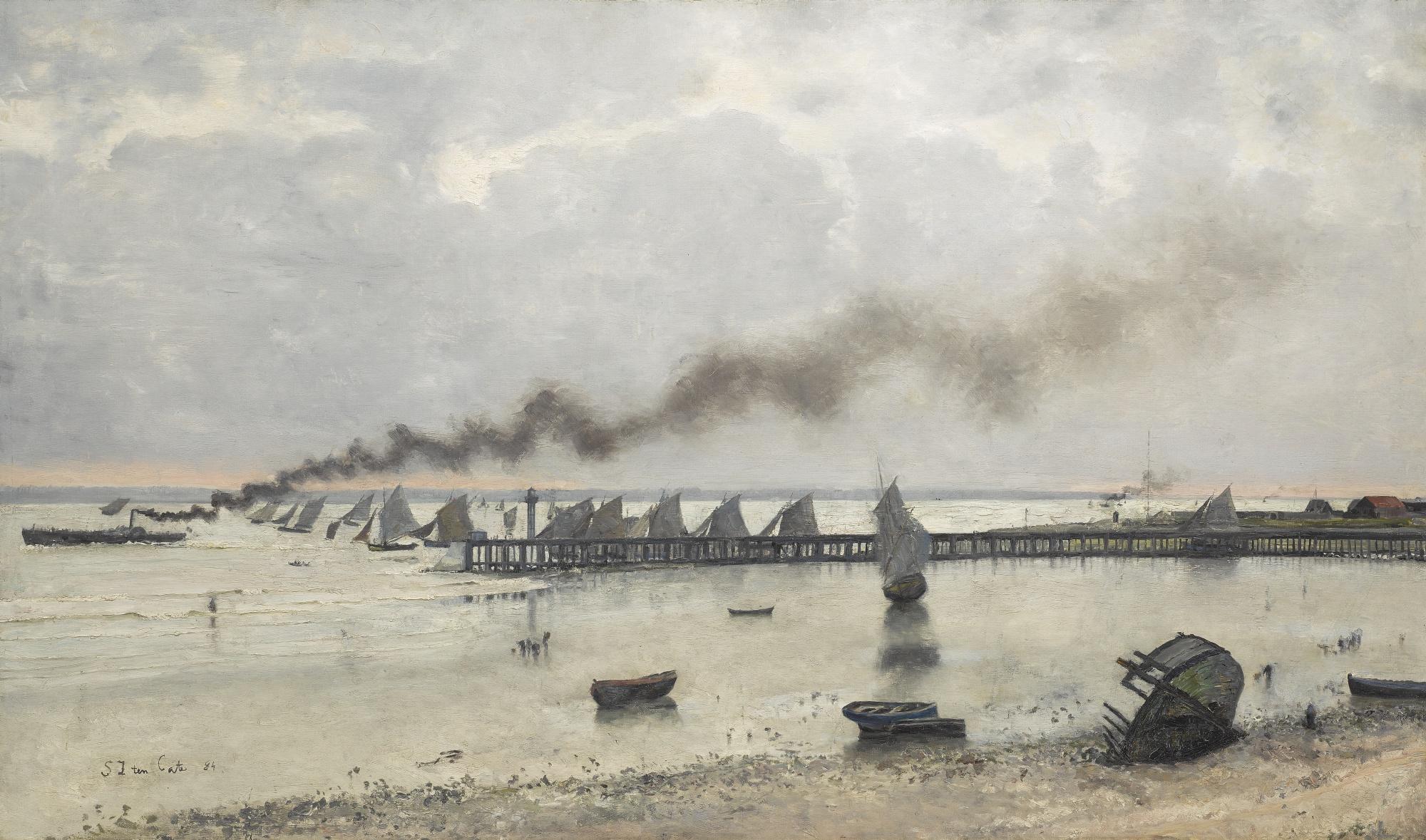 Siebe Johannes ten Cate - The Regatta At Honfleur On The Seine, Le Havre