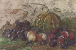 Sientje Mesdag-Van Houten - A pumpkin, grapes, peaches and plums