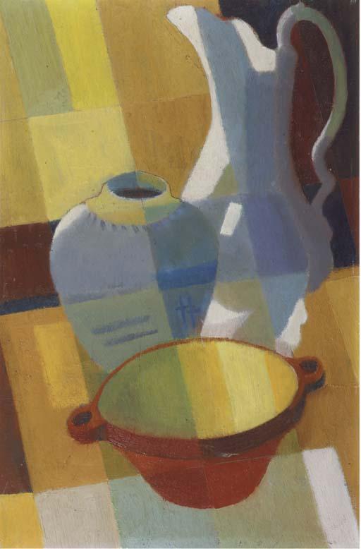 Siep van den Berg - A Still Life With A Jug And A Vase