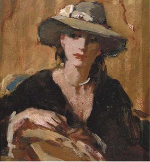 Sierk Schröder - Portrait of an elegant lady with a hat