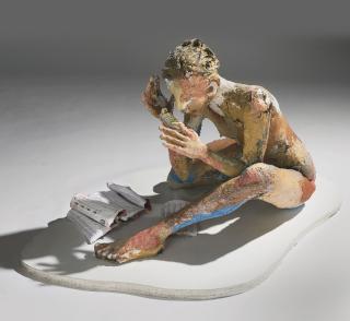 Sigalit Landau - Woman Playing A Plaque Harmonica