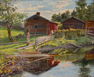 Sigfrid August Keinänen - Summer By The Hut.