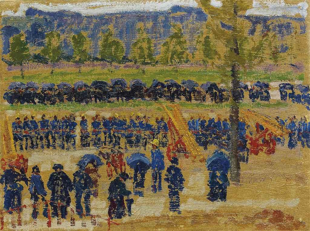 Sigismund Righini - Feuerwehrübung in Fribourg, 1911