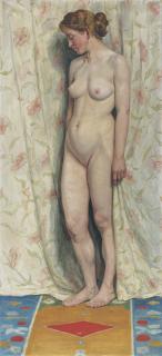 Sigismund Righini - Stehender Weiblicher Akt, 1904 Standing Female Nude, 1904