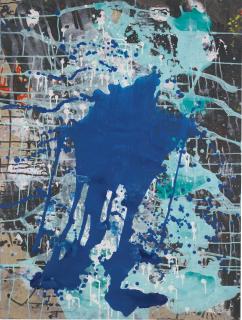 Sigmar Polke - Schüttbild Blau/Grün