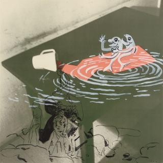 Sigmar Polke - Tisch mit umgekippter Kanne II