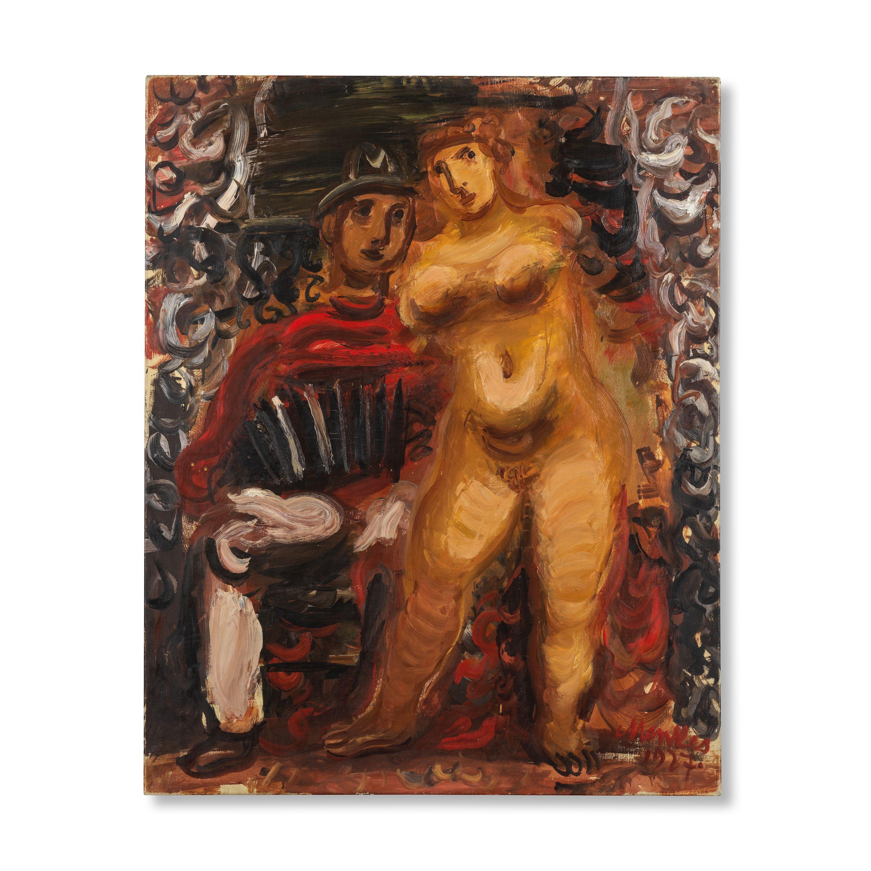 Sigmund Joseph Menkes - Sans titre (Marin et femme nue)