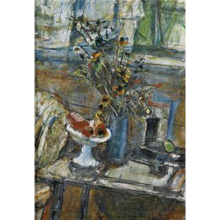 Sigmund Joseph Menkes - Still Life With Black-Eyed Susans