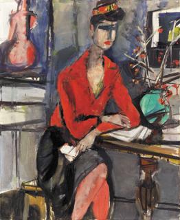 Sigmund Menkes - Lady in a Red Jacket