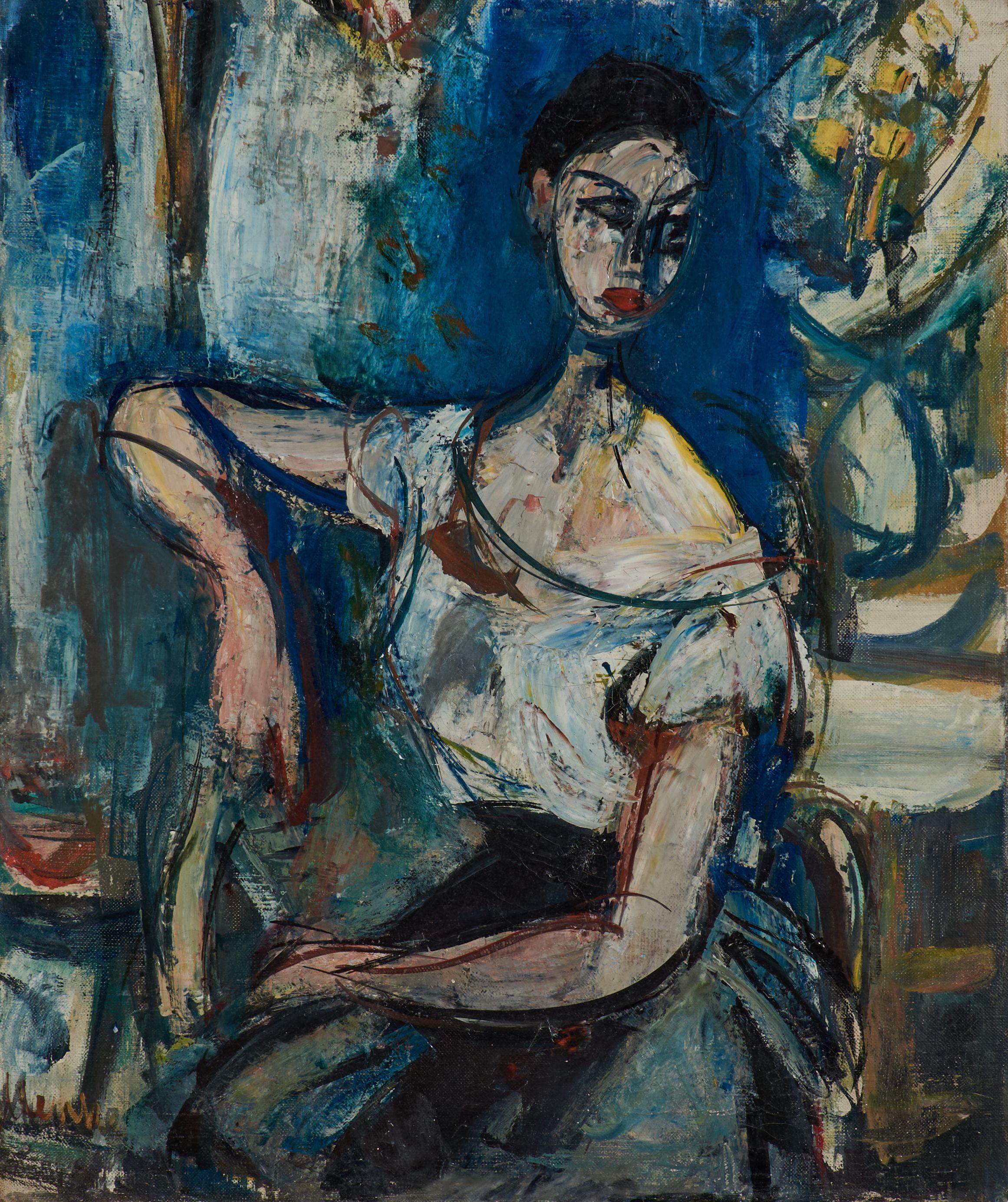 Sigmund Menkès - Seated Woman 21 3/4 x 18 1/4 in. (55.2 x 46.4 cm) unframed