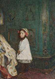 Sigmund Walter Hampel - Girl in an interior