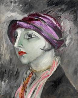 Sigrid Hjertén - The violet hat