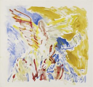 Sigrid Kopfermann - »Flügelbild, rot, blau, ocker«