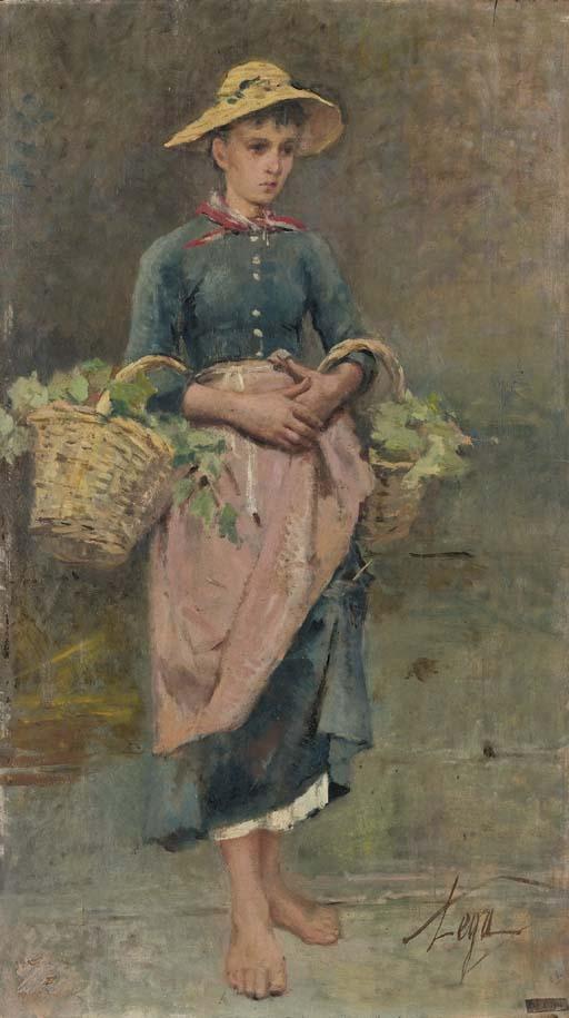Silvestro Lega - Contadina Presso Firenze (1886 Circa)