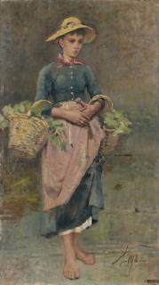 Silvestro Lega - Contadina Presso Firenze (1886 Circa)