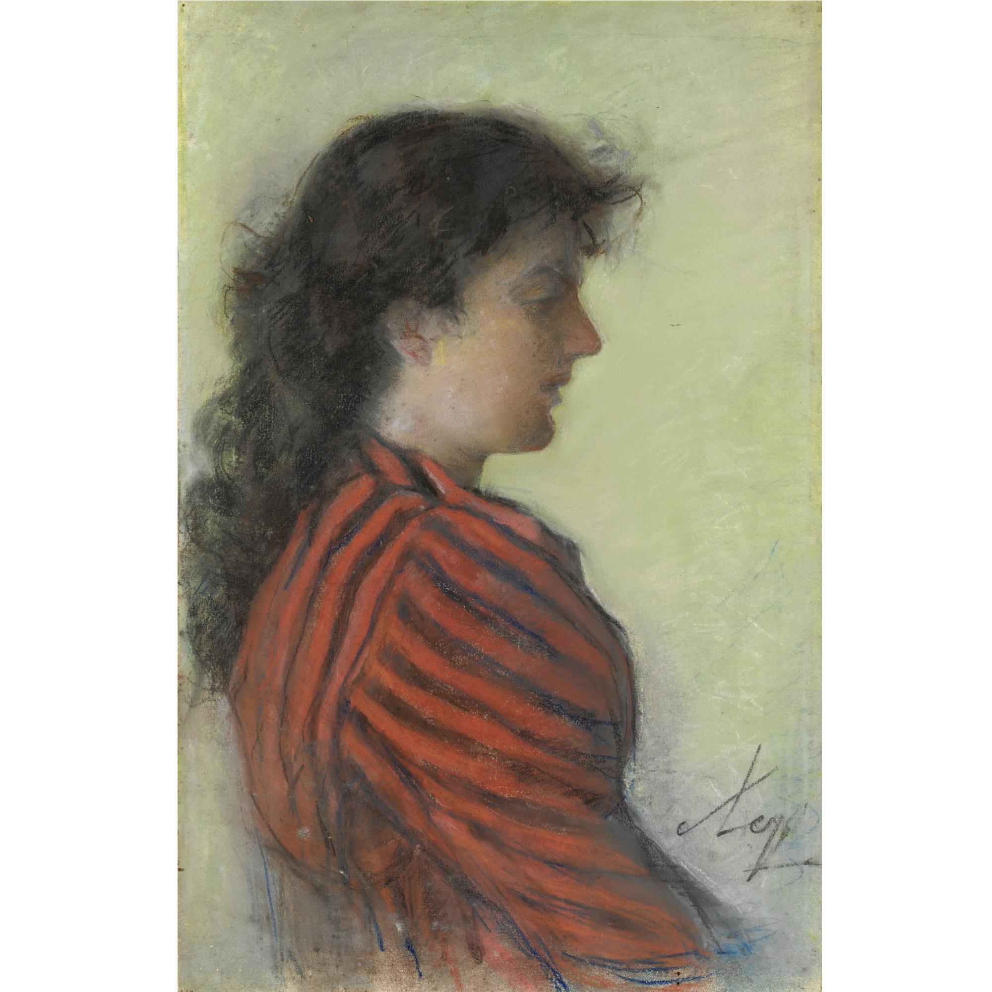 Silvestro Lega - Profilo Di Giovane Donna