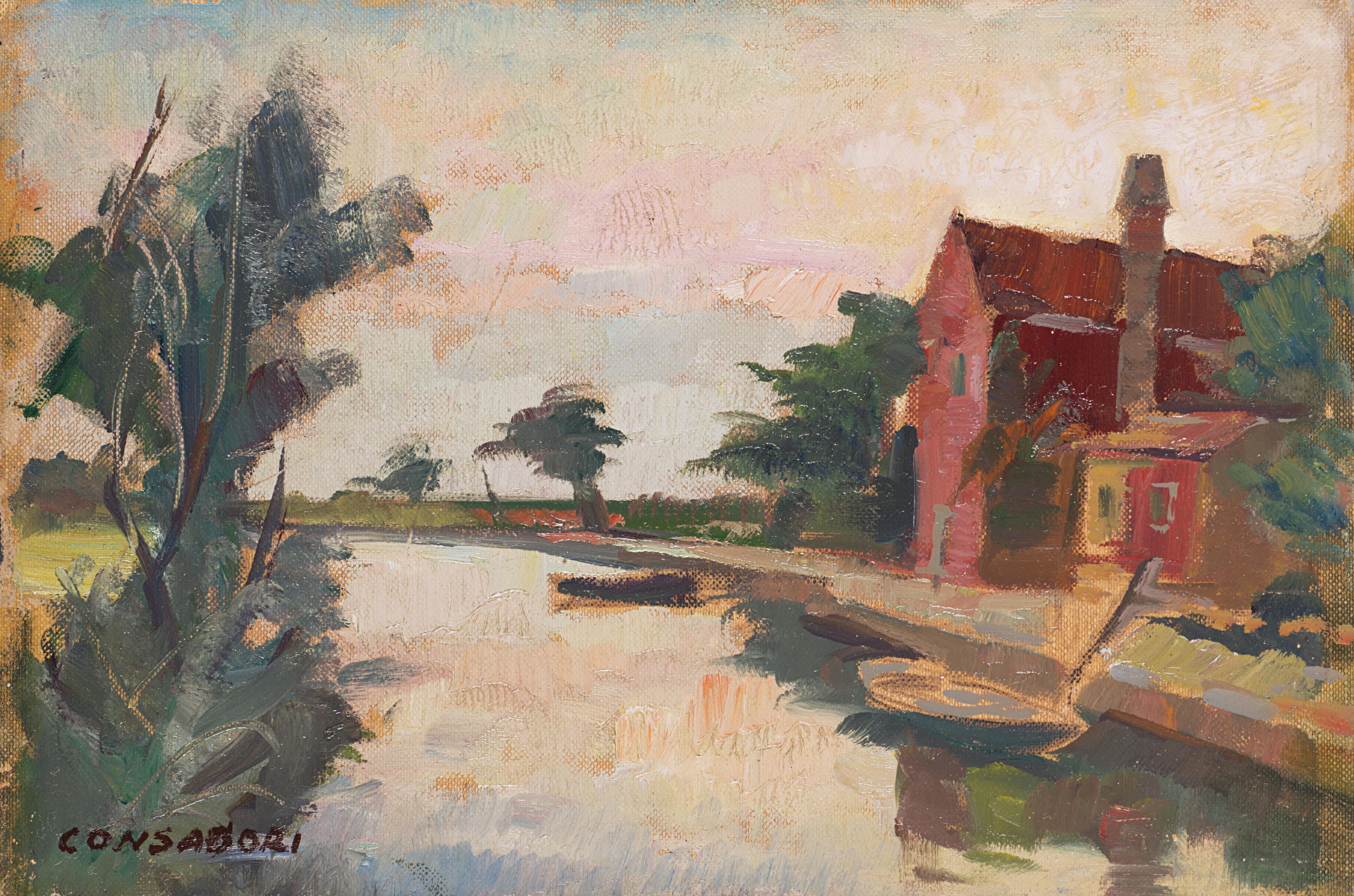 Silvio Consadori - Canale a Torcello. Venezia