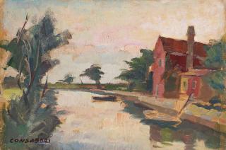 Silvio Consadori - Canale a Torcello. Venezia