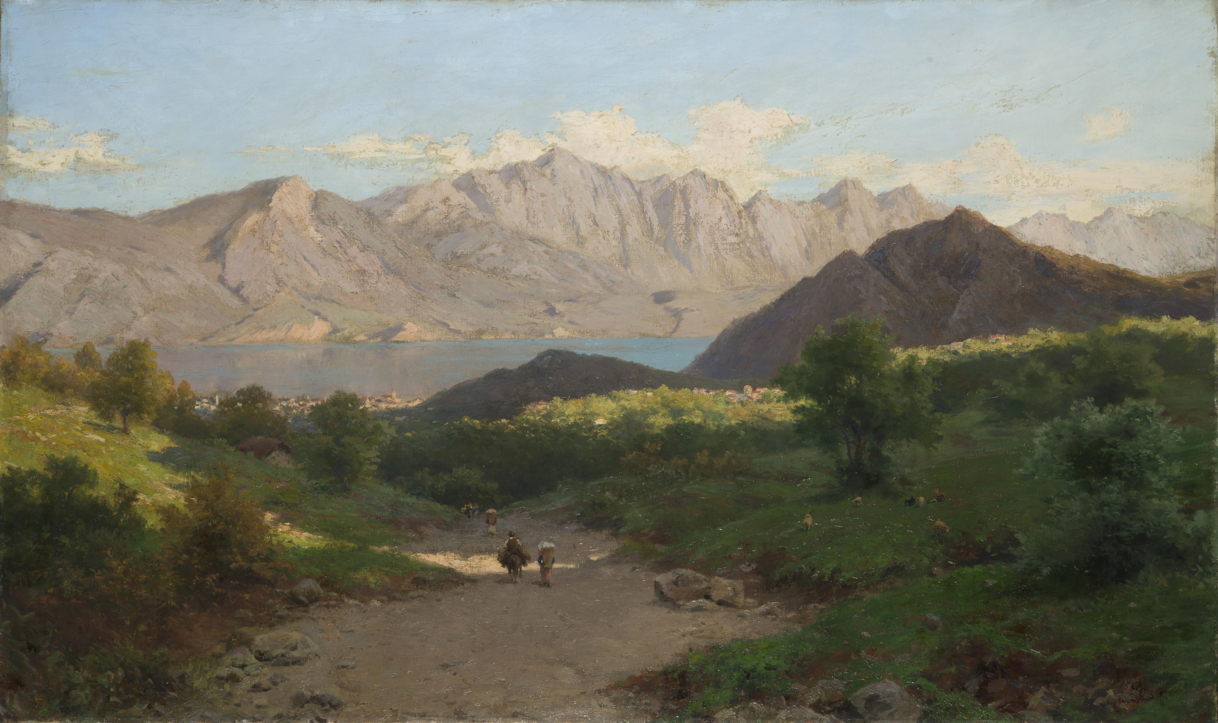 Silvio Poma - Veduta del lago di Lecco dalla Valmadrera