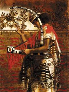 Simeon Solomon - A Young Musician employed in the Temple Service during the Feast of the Tabernacles, later called Hosanna