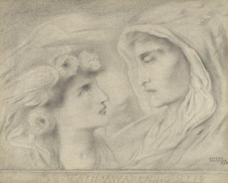 Simeon Solomon - Death awakening Sleep