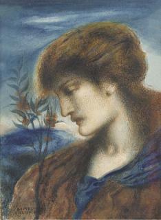 Simeon Solomon - Head of a young man