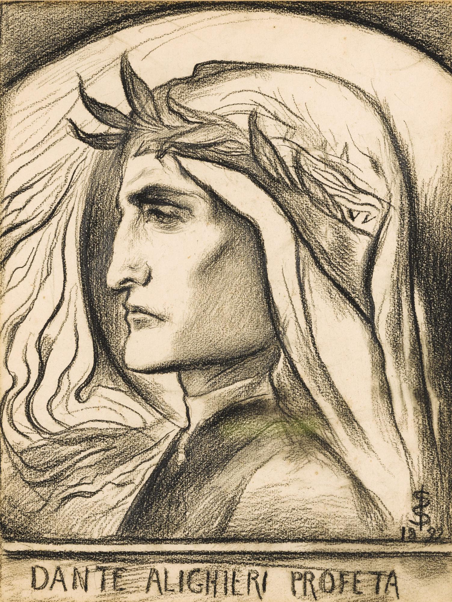 Simeon Solomon - Head Of Dante
