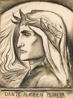Simeon Solomon - Head Of Dante