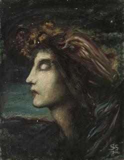 Simeon Solomon - Head study