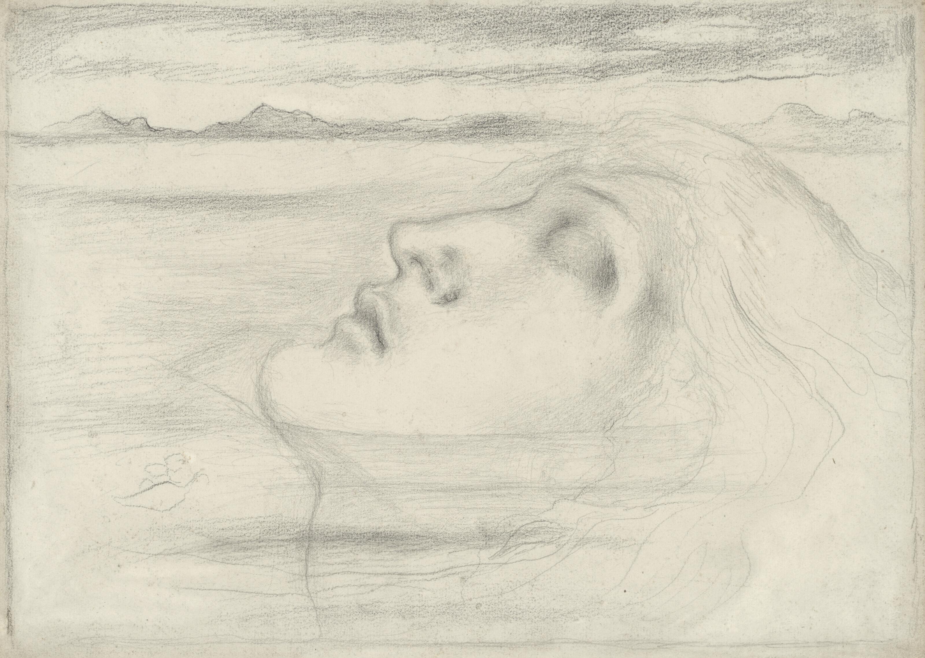 Simeon Solomon - Head study