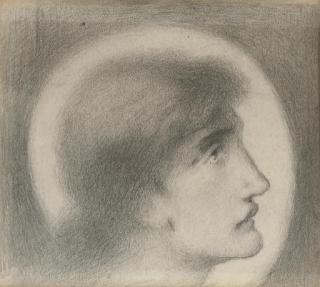 Simeon Solomon - Study Of A Head, In Profile