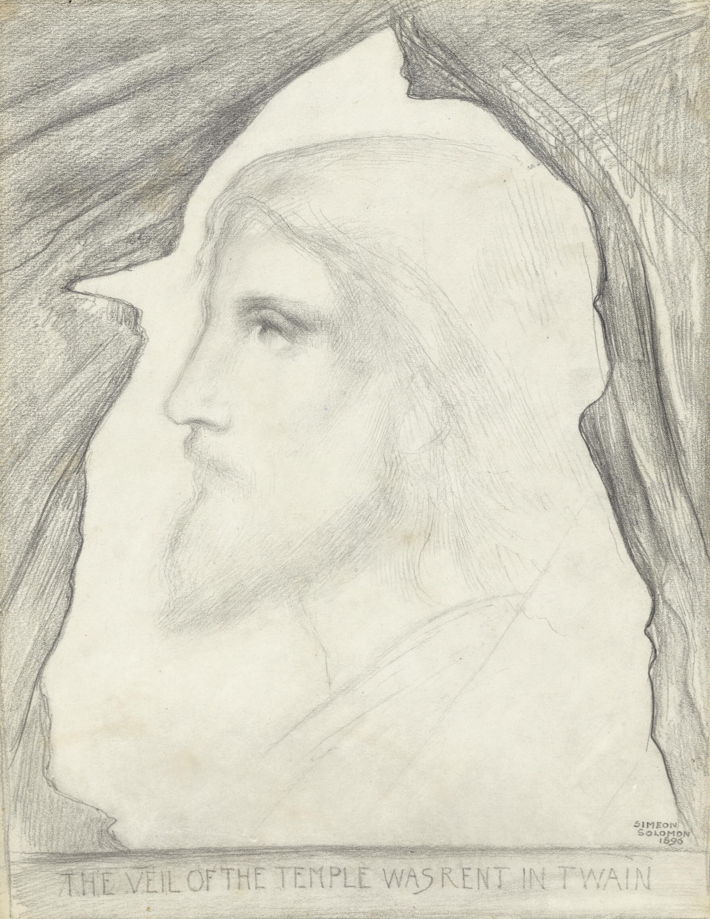 Simeon Solomon - The Veil of the Temple was rent in Twain