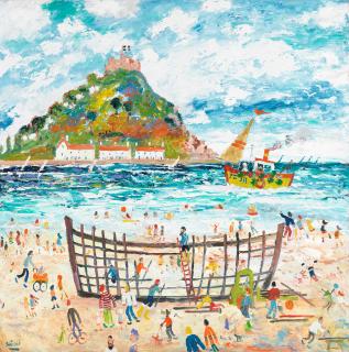 Simeon Stafford - The Boat Builders, St Michael\'s Mount