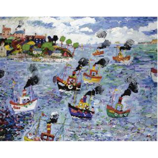 Simeon Stafford - Tug Boats At Sea 