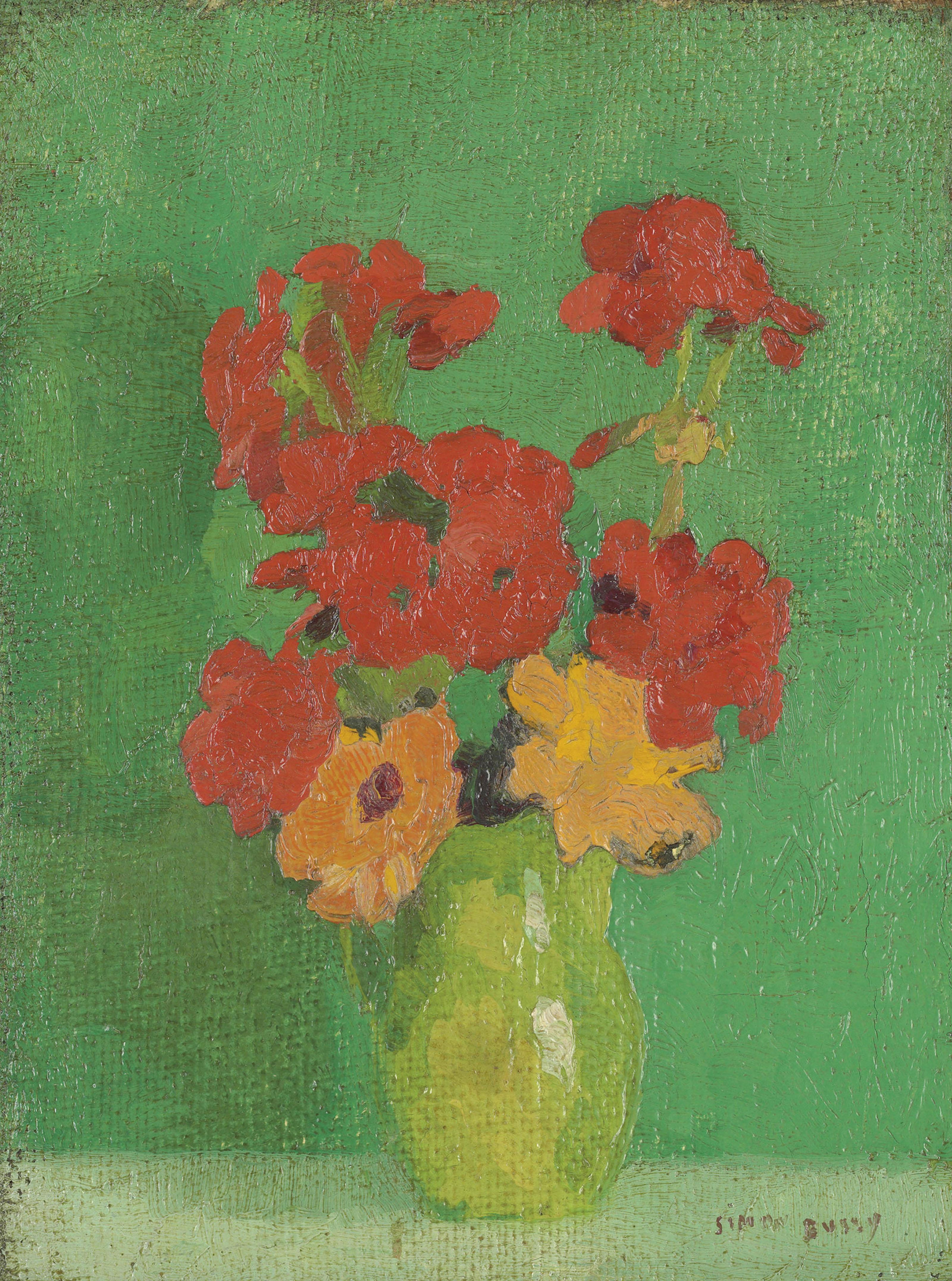 Simon-Albert Bussy - Bouquet de Fleurs