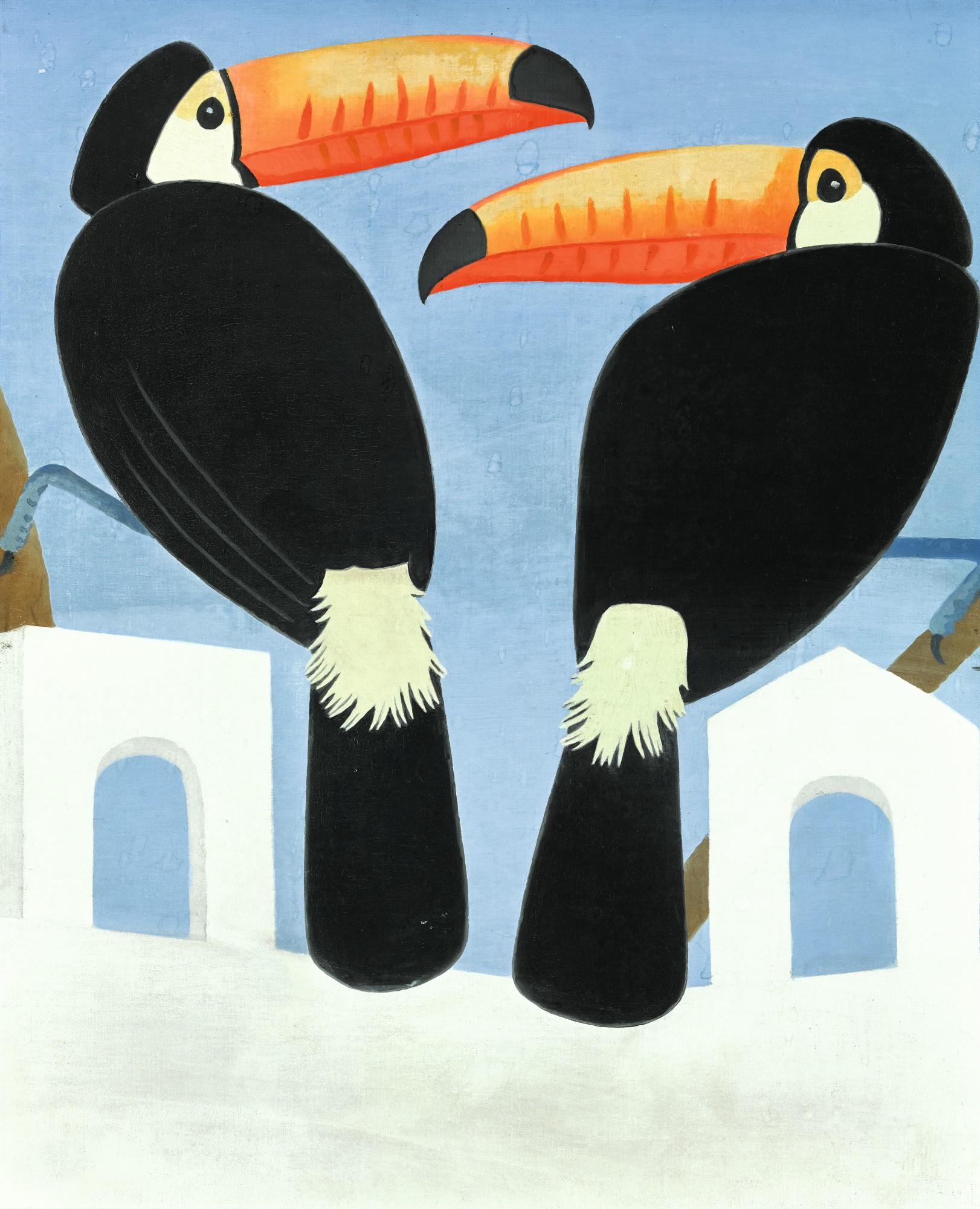 Simon Albert Bussy - Conversation Piece; Two Toucans
