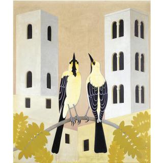 Simon-Albert Bussy - Two Orioles On A Branch