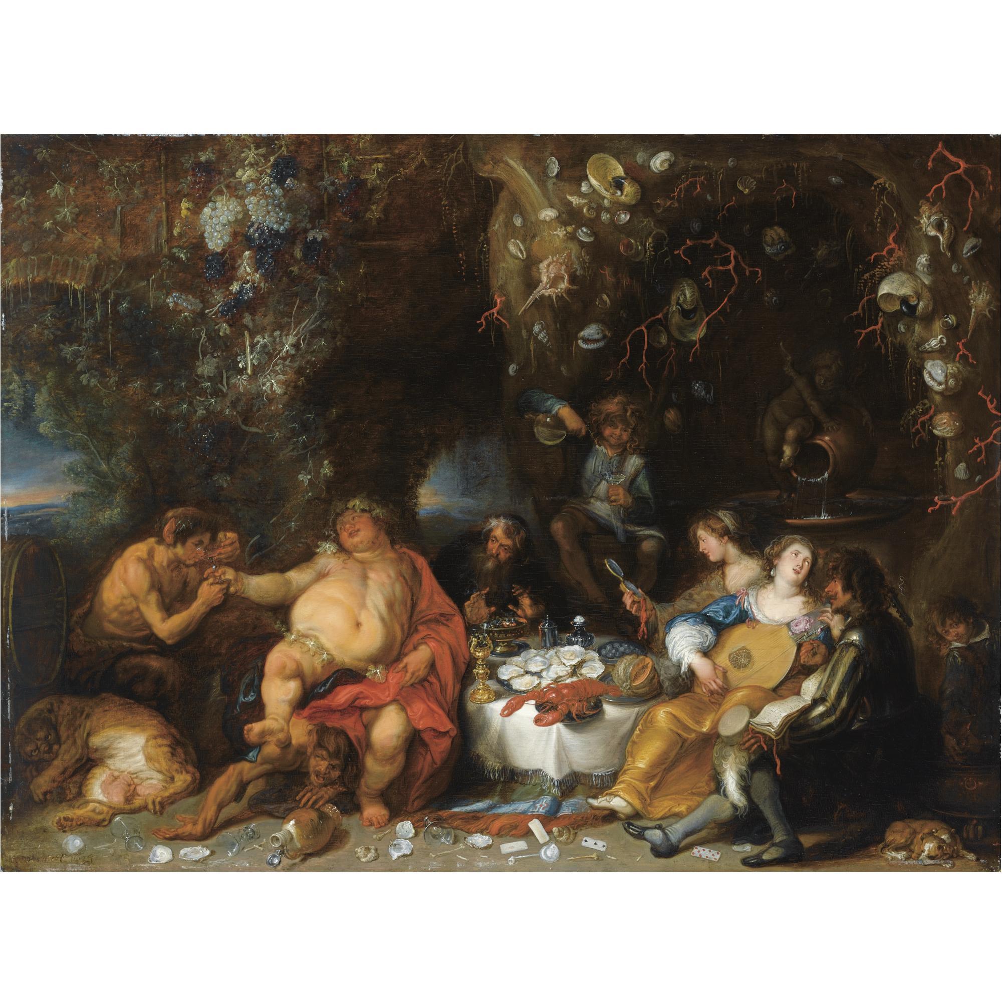 Simon de Vos - A Bacchanal In A Grotto